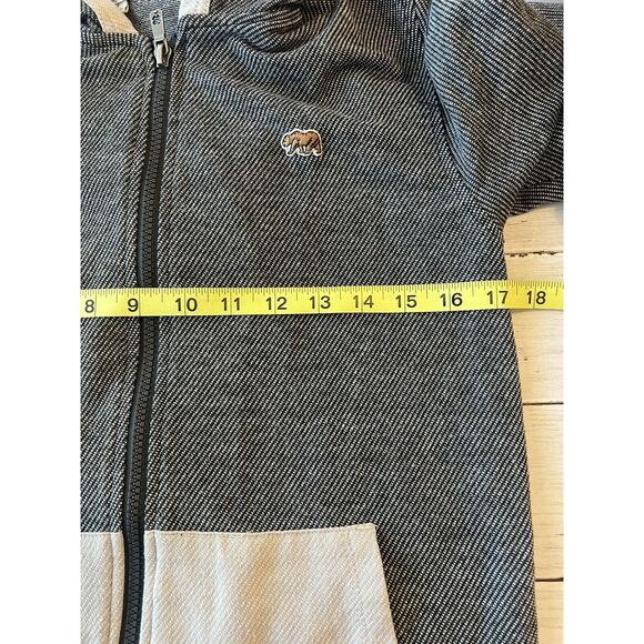 Lucky Brand Girls Gray Tan Zipper Hoodie Jacket Size M - Picture 3 of 5